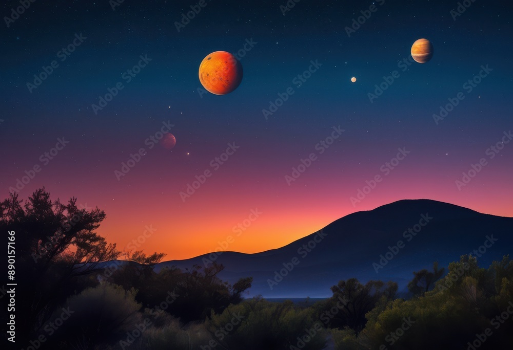 vibrant planets illuminated dusk sky twilight background, bright, celestial, astronomy, space, stars, evening, colorful, glowing, nightfall, cosmic, shining vibrant planets illuminated dusk sky twilight background, bright, celestial, astronomy, space, stars, evening, colorful, glowing, nightfall, cosmic, shining