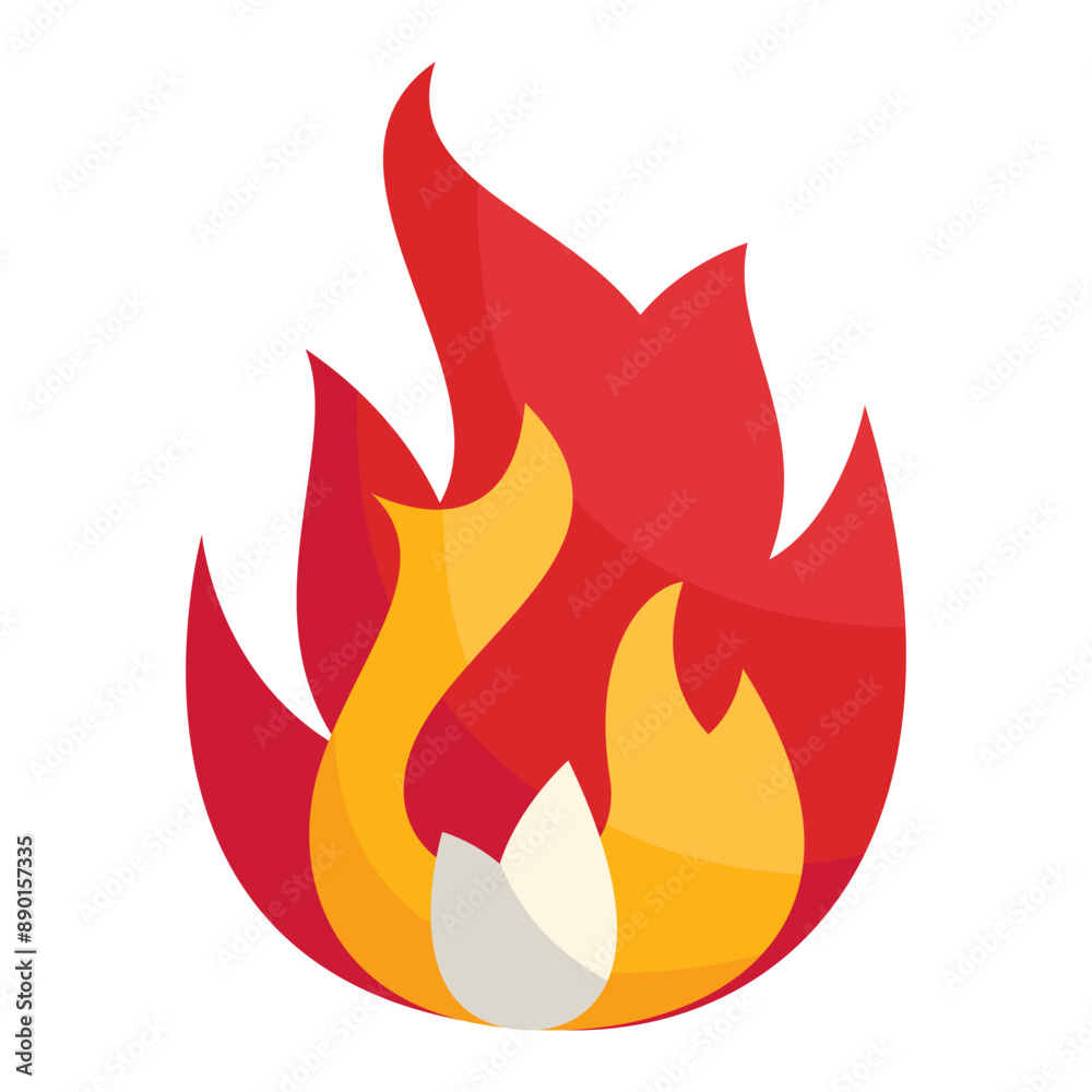 hot fire flame flat vector symbol hot fire flame flat vector symbol