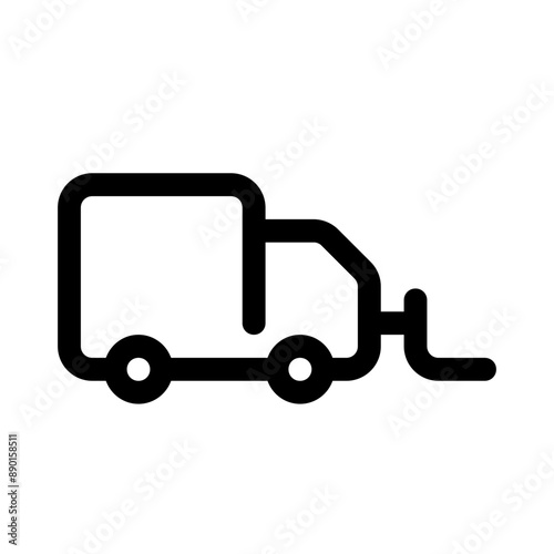 construction truck icon with line style, perfect for user interface projects