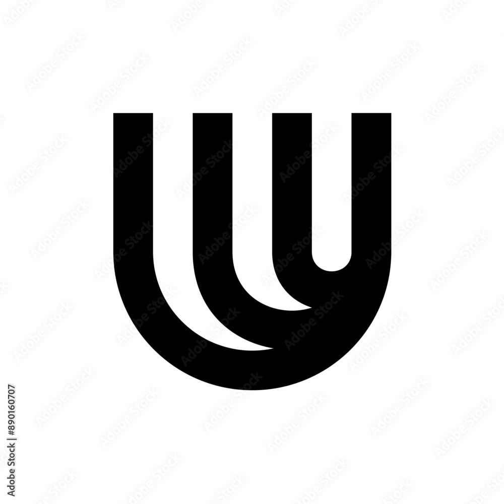Letter U logo. Icon design. Template elements. Geometric abstract logos Letter U logo. Icon design. Template elements. Geometric abstract logos
