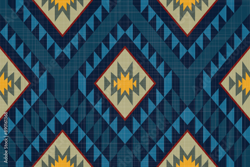 Native pattern american tribal indian ornament pattern geometric ethnic textile texture tribal aztec pattern navajo mexican fabric seamless Vector decoration fashion