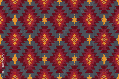 Native pattern american tribal indian ornament pattern geometric ethnic textile texture tribal aztec pattern navajo mexican fabric seamless Vector decoration fashion