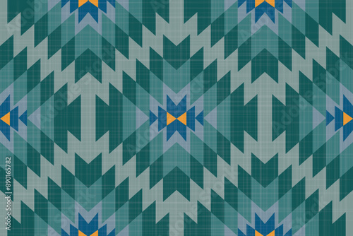 Navajo tribal vector seamless pattern. Native American ornament. Ethnic South Western decor style. Boho geometric ornament. Vector seamless pattern. Mexican blanket, rug. Woven carpet illustration