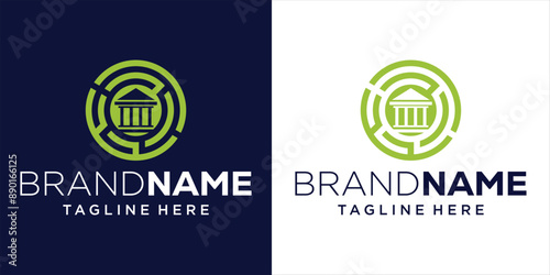 Creative Cyber ​​Pillar Law Logo Design, Design Inspiration, Illustration, Vector