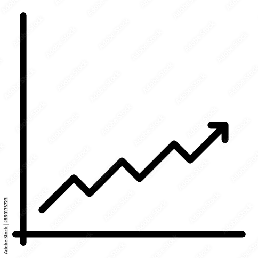 Rising diagram icon Rising diagram icon