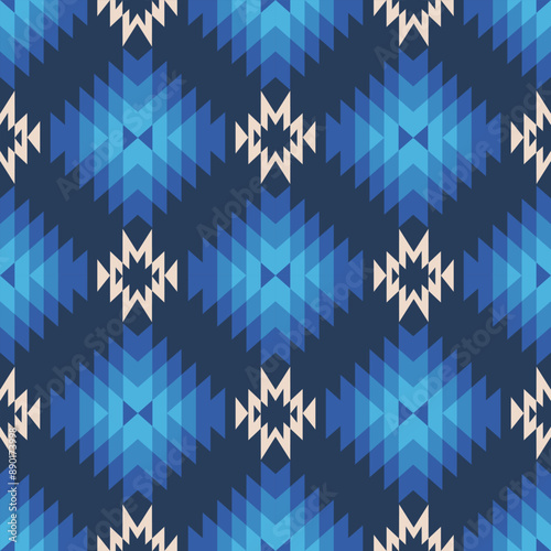 Native pattern american tribal indian ornament pattern geometric ethnic textile texture tribal aztec pattern navajo mexican fabric seamless Vector decoration fashion