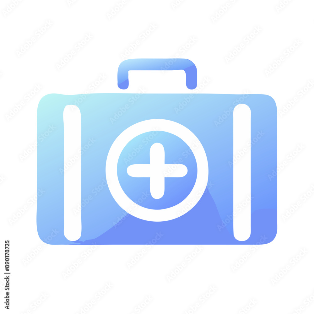 First Aid Kit blue gradient vector icon First Aid Kit blue gradient vector icon