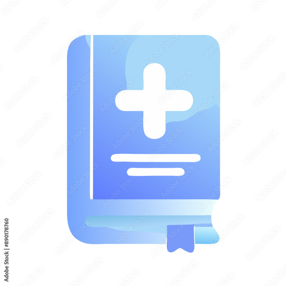 Obraz premium Medical Book blue gradient vector icon