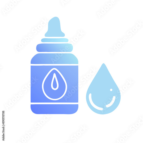 Eye Drops blue gradient vector icon
