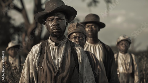 Solemn Historical Reenactment of 19th Century African American Life
