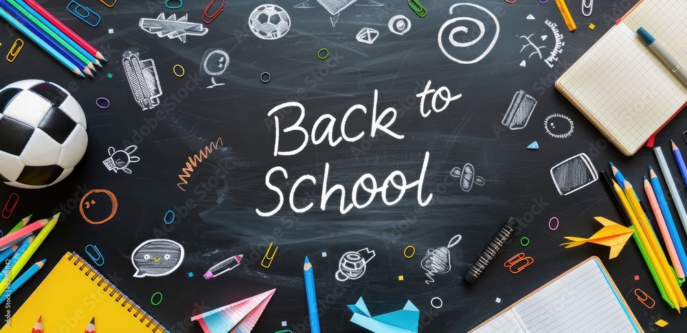 Blackboard scene with 