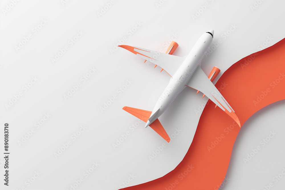 minimalist background for a business presentation with airplane theme with red colors minimalist background for a business presentation with airplane theme with red colors
