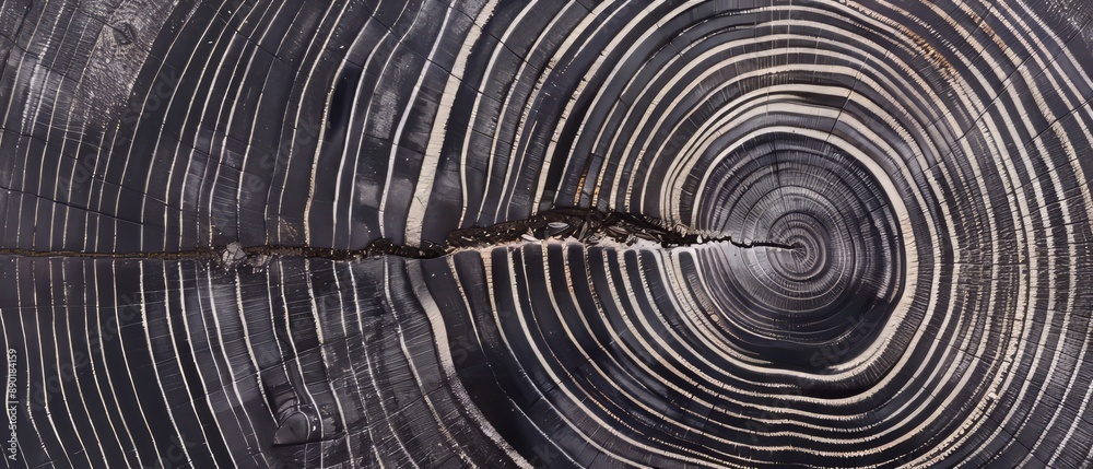 Panoramic close-up, high detail scan of ash tree rings texture, Generative AI Panoramic close-up, high detail scan of ash tree rings texture, Generative AI