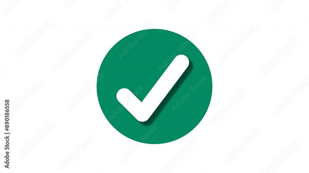 Modern and professional check mark animation. 4k video themed success, approval, right choice Modern and professional check mark animation. 4k video themed success, approval, right choice