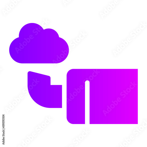 exhaust pipe gradient icon