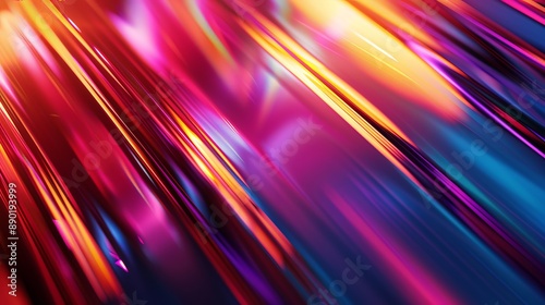 Abstract Shiny Red, Yellow, and Blue Stripes