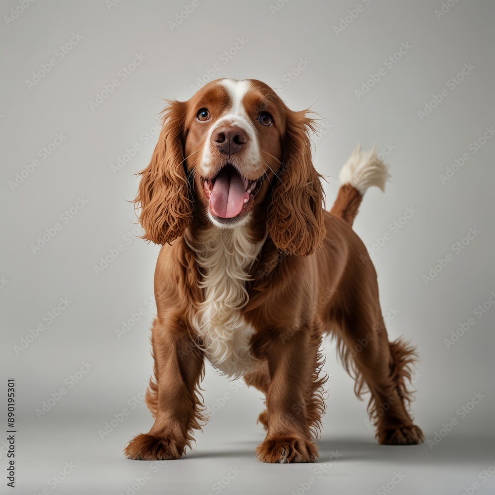 dog on a white background