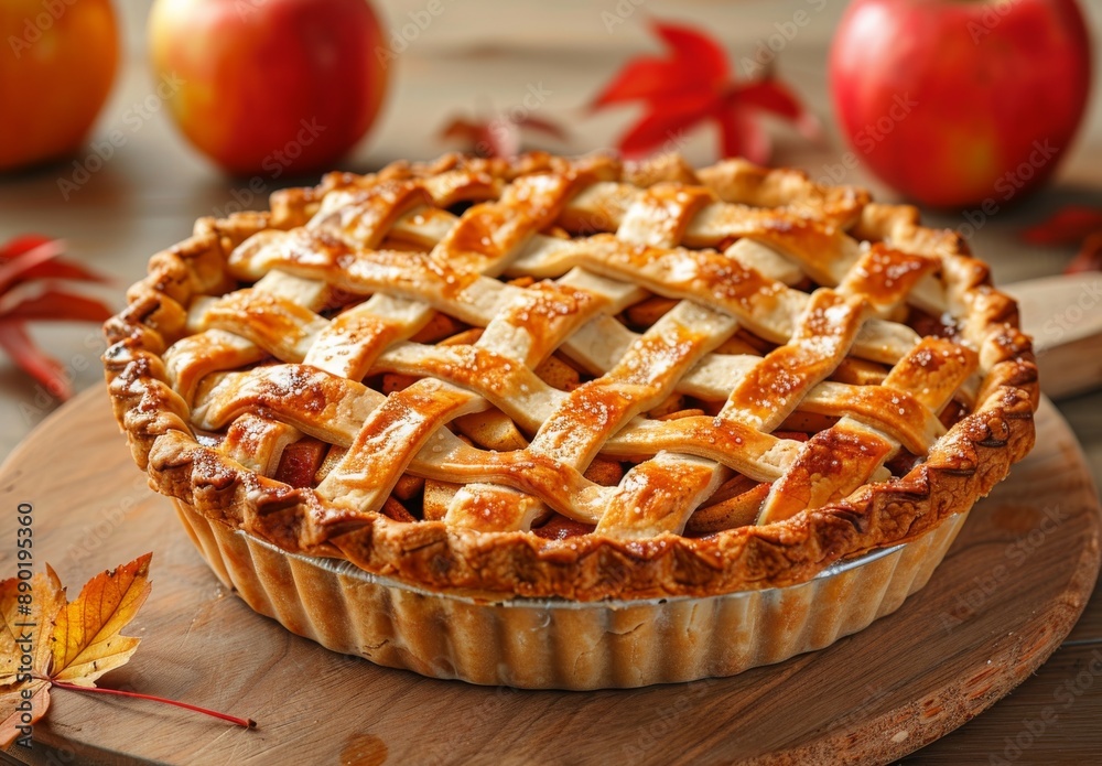 homemade apple pie on wooden light background with apples, cinnamon and cloves, top view perfect for recipe website and cooking school homemade apple pie on wooden light background with apples, cinnamon and cloves, top view perfect for recipe website and cooking school