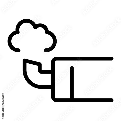 exhaust pipe line icon
