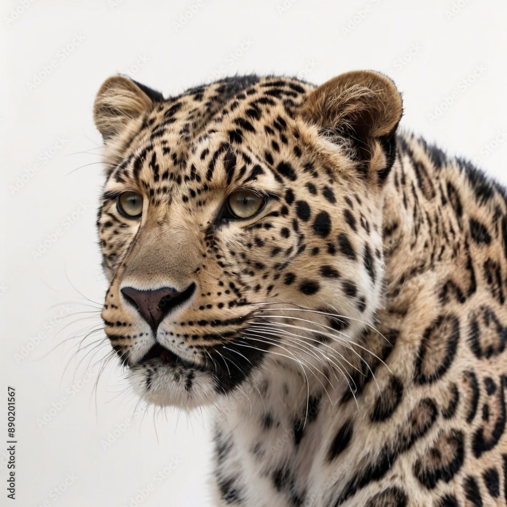 white background leopard white background leopard