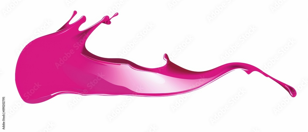 A simple illustration of a splash of Pink, a symbol of artistry. Dynamic on a clean white background. A simple illustration of a splash of Pink, a symbol of artistry. Dynamic on a clean white background.