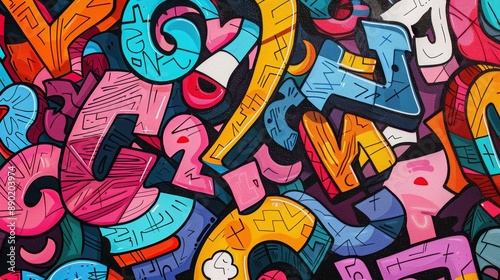 Wallpaper Mural Colorful graffiti wall. Abstract, grunge, wallpaper background texture. Urban modern art and creativity concept. Creative painting / drawing. Torontodigital.ca