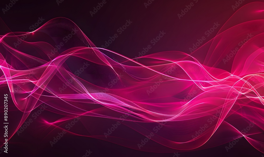 Abstract background pink waves, Generative AI Abstract background pink waves, Generative AI
