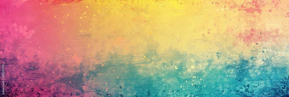 Color Gradient Background. 80s and 90s Style Noisy Grain Texture in Pink, Yellow, and Turquoise Colors Color Gradient Background. 80s and 90s Style Noisy Grain Texture in Pink, Yellow, and Turquoise Colors