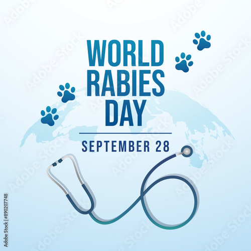 World Rabies Day vector design template good for celebration usage. World Rabies Day design. flat design. eps 10.