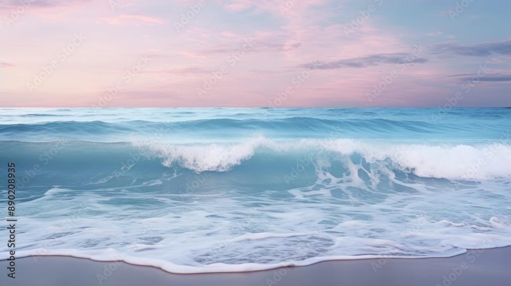 Aerial view of ocean waves splashing on navy blue sandy beach, captured from above Aerial view of ocean waves splashing on navy blue sandy beach, captured from above