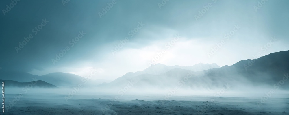 A majestic and clear photo of a mountain range partially obscured by a curtain of rain A majestic and clear photo of a mountain range partially obscured by a curtain of rain