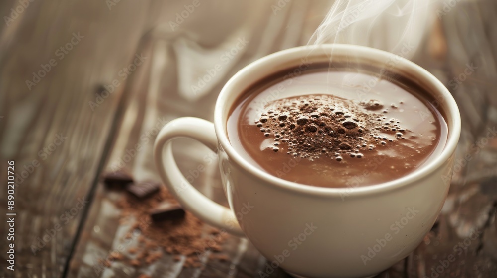 a cup of thick hot chocolate on the table a cup of thick hot chocolate on the table