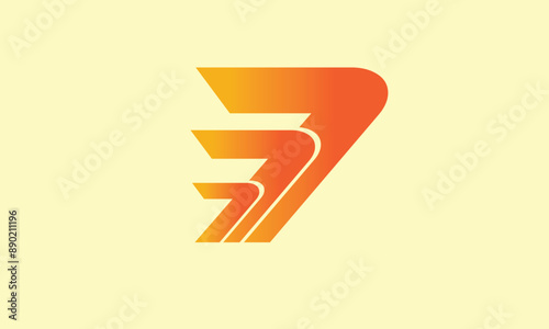 Triple 7 logo design template