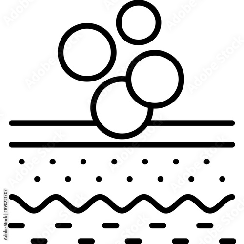 Soap Bubbles On Skin Icon