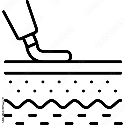 Lotion Applying On Skin Icon