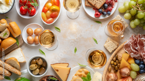 Wallpaper Mural おしゃれな食卓のフードアレンジとワイン Torontodigital.ca