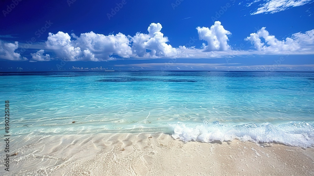Beautiful Sea with Crystal Clear Waters and Serene Horizon Beautiful Sea with Crystal Clear Waters and Serene Horizon