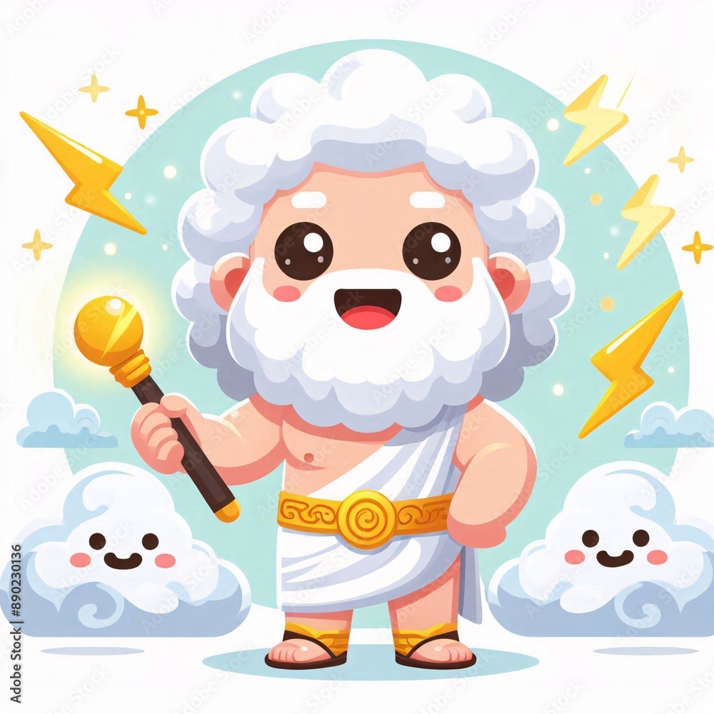 Cute Cartoon Zeus Cute Cartoon Zeus