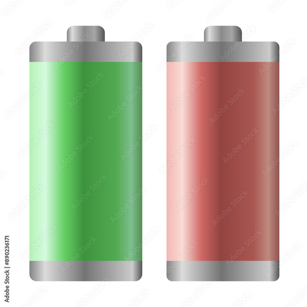 Charged and discharged abstraction. Battery charge. Battery charge indicator icons. Charged and discharged abstraction. Battery charge. Battery charge indicator icons.