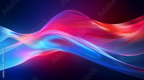 Abstract colorful background with waves. Abstract background with colorful smooth waving texture © Pakhnyushchyy