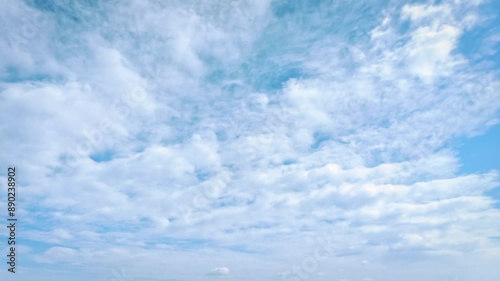 timelapse video with beautiful small clouds in sky - loop video