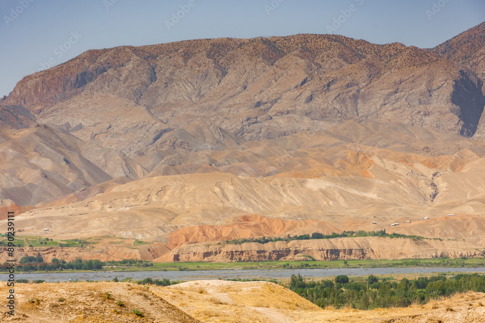 Ruins of Ancient Panjakent, old settlement in Tajikistan