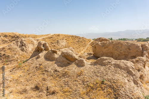 Obraz na płótnie Ruins of Ancient Panjakent, old settlement in Tajikistan w salonie
