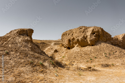 Obraz na płótnie Ruins of Ancient Panjakent, old settlement in Tajikistan w salonie