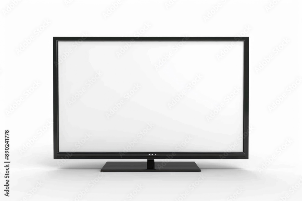 TV. Isolated LED Television Monitor with Blank White Screen Design TV. Isolated LED Television Monitor with Blank White Screen Design