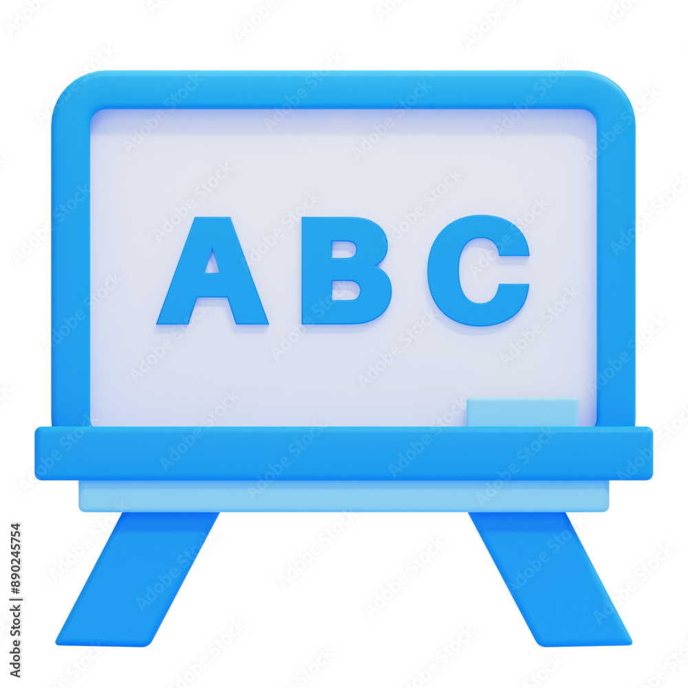 PNG 3D English Class icon isolated on a white background PNG 3D English Class icon isolated on a white background