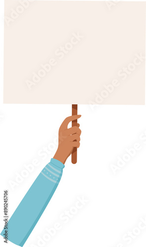 Woman hand holds sign, people show up strike placard, woman holding empowerment sign, person raise demonstration poster, hand holds revolution flag, right activist hold protest banner,