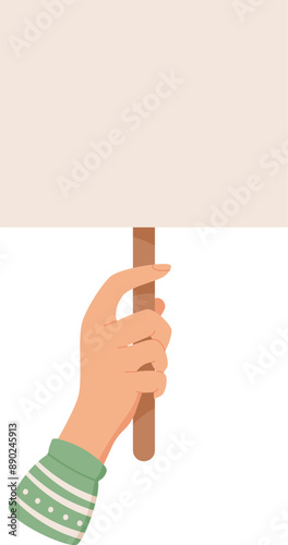 Man hand holds sign, man parade strike sign, people holding protest poster, woman raise demonstration flag, hand hold revolution board, right activist holds empowerment banner,