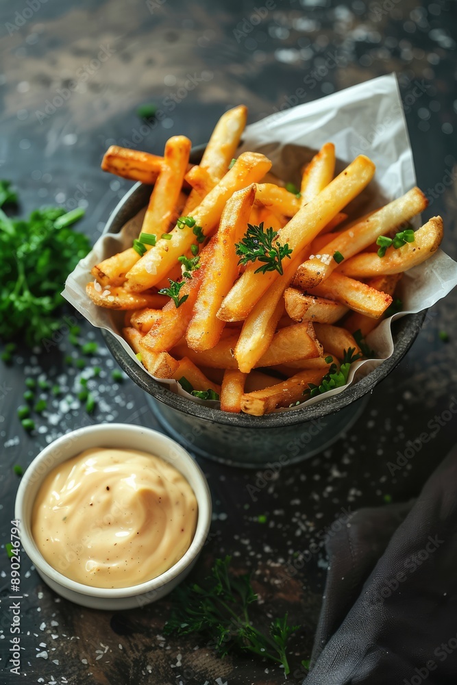 Crispy French Fries with Aioli Sauce, A Perfect Snack Duo