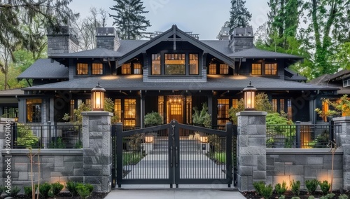 Luxury Home Exterior with Classic Architecture